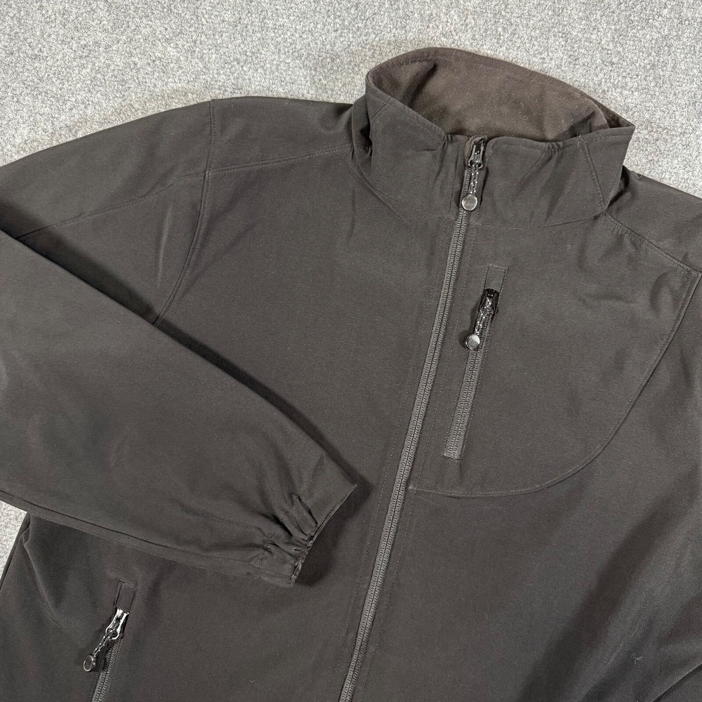 Black Diamond Jacket Mens Medium Black Soft Shell Full‎ Zip Fleece Lined Coat